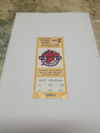 1995 Iowa State Vs Iowa Hawkeyes College Football Ticket Stub Ames Jack Trice