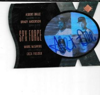 1997 Spx Force Autographs Albert Belle Mark Mcgwire Fielder Anderson 52/100 Au