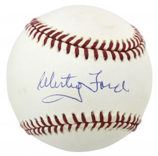 Yankees Whitey Ford Authentic Signed Budig Oal Baseball Autographed Bas H87971