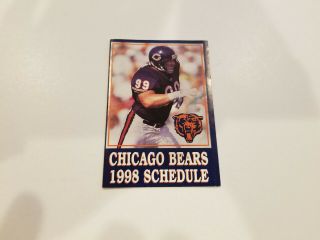 Chicago Bears 1998 Nfl Football Pocket Schedule - Coca Cola