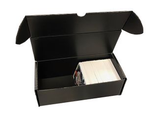 50 Max 550 Count Corrugated Plastic Baseball Trading Card Storage Boxes Black
