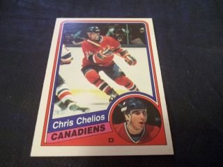 1984 - 85 Opc O - Pee - Chee 259 Chris Chelios Rookie Canadiens - Vgex