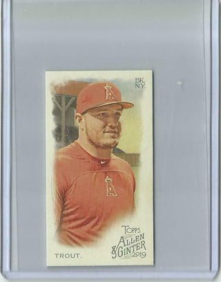 2019 Topps Allen & Ginter Mike Trout Mini Ext 383