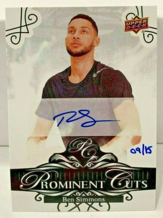 Ben Simmons 2019 2019 Upper Deck The National Prominent Cuts Autograph Auto /15