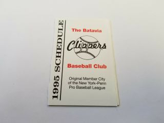 Batavia Clippers 1995 Minor Baseball Pocket Schedule - Sheraton Inn