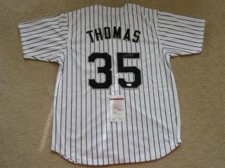 Frank Thomas Signed Auto Chicago White Sox Pinstripe Jersey Jsa Autographed