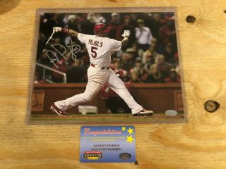 Albert Pujols Signed Autographed 8x10 Photo W/ Mounted Memories
