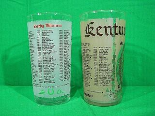 1973 kentucky derby glass & 1974 Glass 2