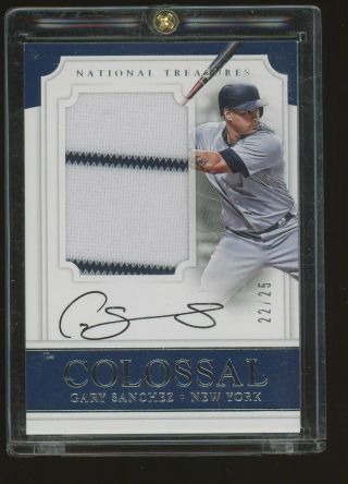 2017 National Treasures Colossal Gary Sanchez Rpa Rc Patch Auto 22/25