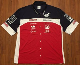 Authentic Troy Lee Designs Honda Pro Circuit Cycling Pit Crew Shirt Jersey Xxl