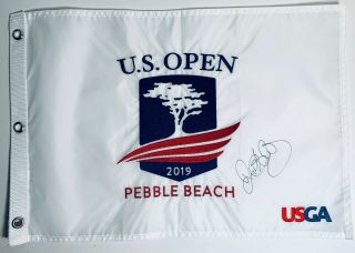 Rory Mcilroy Signed Autograph 2019 Us Open Flag Golf Pebble Beach Proof