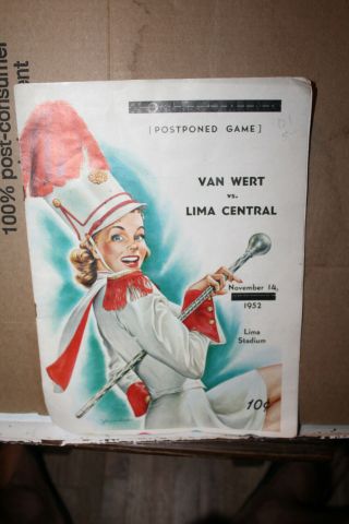 1952 Van Wert High School Vs.  Lima Central Football Program Ohio Oh Dr Pepper