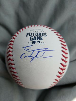 Taylor Trammell Signed 2018 Futures Game Baseball Proof