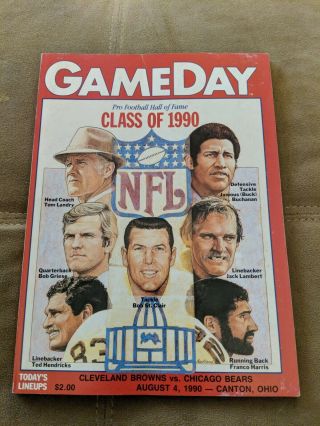 Nfl Game Day Hof Class - 1990 Program Signed By 18 Hofers Inc Jim Brown