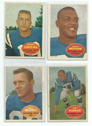 1960 Topps Football 1 Johnny Unitas Good.  Affordable.  See Scans