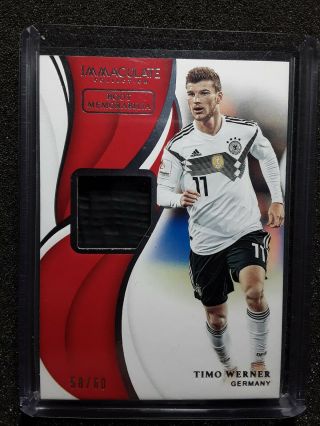 2018 - 19 Immaculate Soccer Boot Match Worn Timo Werner /60 Germany