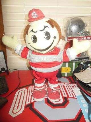 Ohio State Univ.  Osu Buckeyes Stuffed Animal Mascot " Brutus " With Fight Song