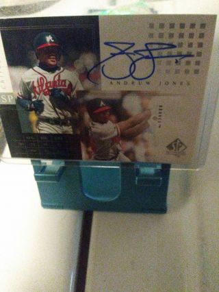 2000 Sp Authentic Auto Andruw Jones Chirography On Card Autograph Braves