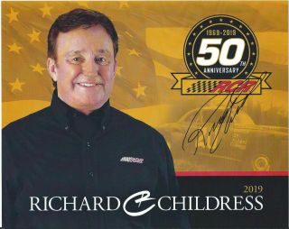 Signed 2019 Richard Childress " Rcr 50th Anniversary " 2nd Version Postcard
