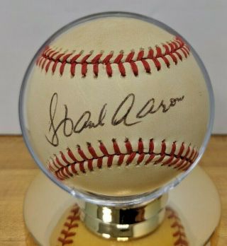 Hank Aaron Autographed Signed Rawlings Baseball W/coa 061819dbr