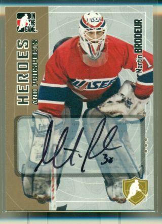 2005 - 06 Itg Heroes And Prospects Autographs Series Ii Martin Brodeur Auto
