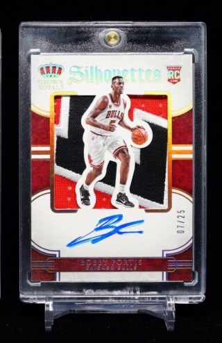 Bobby Portis 2015 - 16 Panini Silhouettes Rookie Patch Auto 07/25 Bulls Rc Wizards