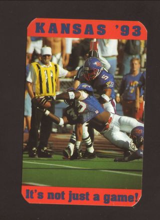 Kansas Jayhawks - - 1993 Football Pocket Schedule - - Ku Bookstores