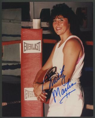 Christy Martin Signed 8x10 Photo (boxing Great - Autograph) Champ Pose 1