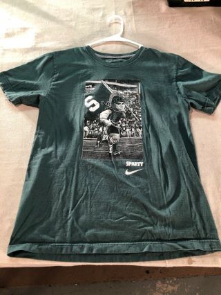 Mike Michigan State Spartans Msu Gruff Sparty T - Shirt Green Size Men 