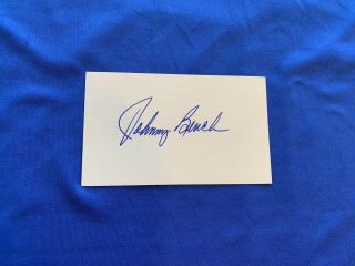 Johnny Bench Signed 3x5 Index Card Big Red Machine