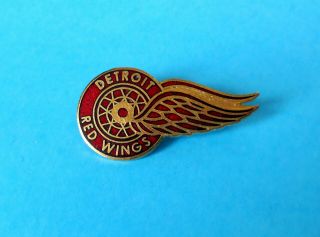 Detroit Red Wings - Usa Ice Hockey Club Old Enamel Pin Nhl League
