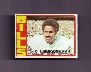 1972 Topps O.  J.  Simpson Football Card 160 - Ex - Bills