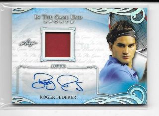 2019 Leaf In The Game Sports Roger Federer Auto Jersey Shirt Autograph 2/2