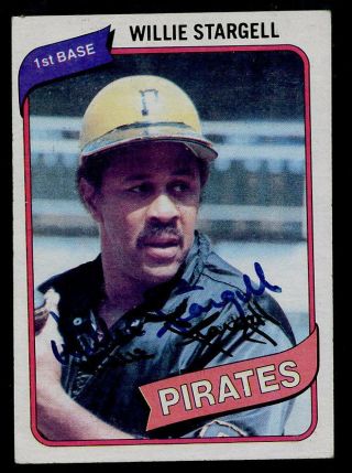 Willie Stargell 1980 Topps Signed In Person Auto Sai268