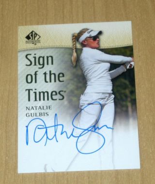 2014 Ud Sp Authentic Golf Sign/times On - Card Autograph Natalie Gulbis