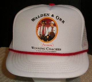1987 Iowa State Cyclones Cap Walden Orr Basketball Football Mesh Trucker Hat