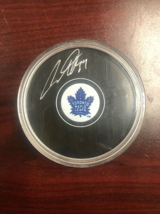 Auston Matthews Signed Toronto Maple Leafs Hockey Puck Fanatics Authentic