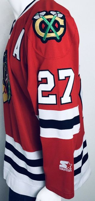 VINTAGE ROENICK CHICAGO BLACKHAWKS CCM Red NHL Hockey Jersey SEWN Size XL 4