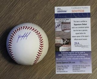 Yordan Alvarez Houston Astros Signed Autographed Omlb Baseball Jsa
