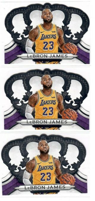 2018 - 19 Panini Crown Royale Lebron James Base Card 62 {3} Los Angeles Lakers