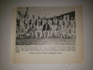 United States Gymnastics Men 1932 1933 Olympics Team Picture