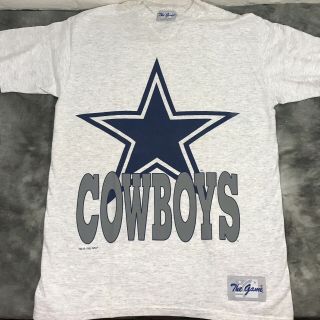 Vintage Dallas Cowboys Big Star Logo Tee Shirt The Game 1993 90s Vtg Large