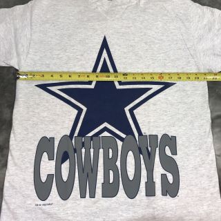 Vintage Dallas Cowboys Big Star Logo Tee Shirt The Game 1993 90s VTG Large 5