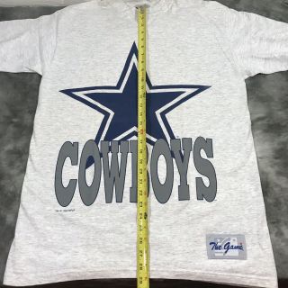 Vintage Dallas Cowboys Big Star Logo Tee Shirt The Game 1993 90s VTG Large 6