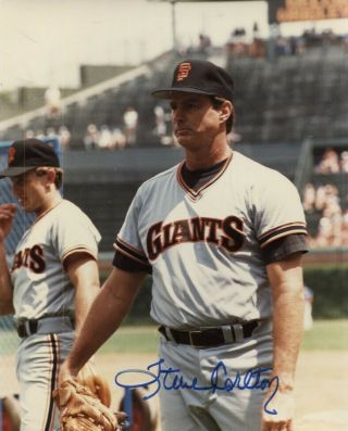 Steve Carlton Autographed Vintage San Francisco Giants 8 X 10 Photo