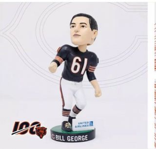 Bill George Bobblehead Chicago Bears 100 Year Giveaway 8/29/19 Sga