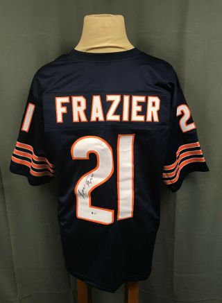 Leslie Frazier 21 Signed Chicago Bears Jersey Auto Sz Xl Beckett Bas