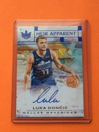 2018 - 19 Panini Court Kings Luka Doncic Heir Apparent Auto Rc Sapphire ’d 23/25