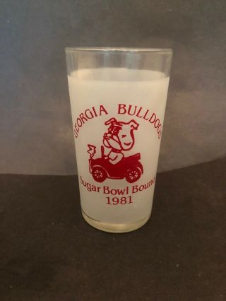 Georgia Bulldogs Vintage 1981 Sugar Bowl Cocktail Glass