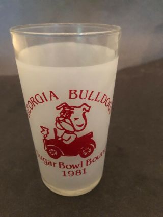 Georgia Bulldogs Vintage 1981 Sugar Bowl cocktail glass 2